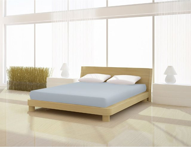 Mr. Sandman Spannbetttuch de luxe aus Elastan in Blau, B/T: 180 x 200 cm, H: 220 cm - Bild 1