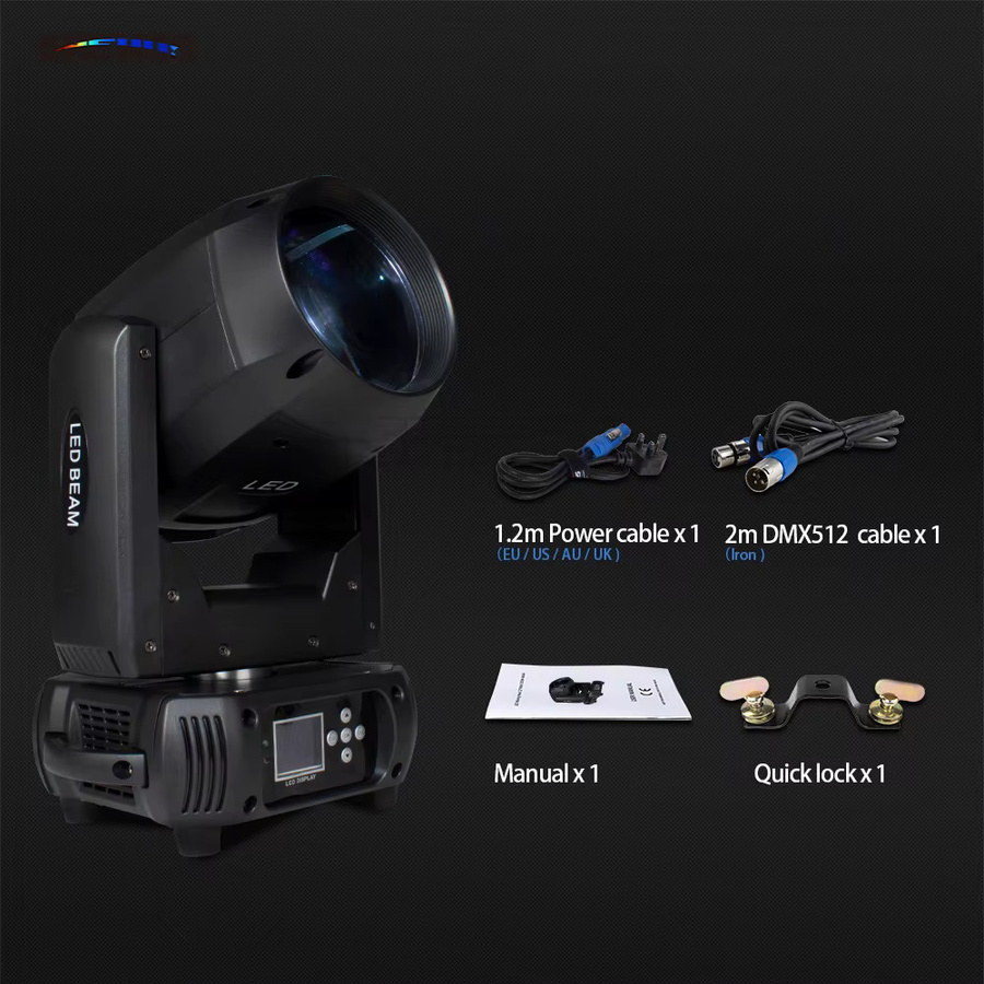 SHEHDS LED Moving Head 150 W RGB Strahler mit 8/18 Prisma für DJ, Bühne, Disco und professionelle Shows in Schwarz - Bild 4