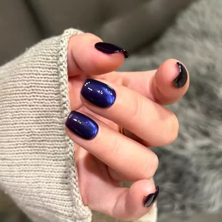 MAFANAILS Künstliche Nägel, blaues Katzenaugen, 30 Stück, Damen - Bild 4