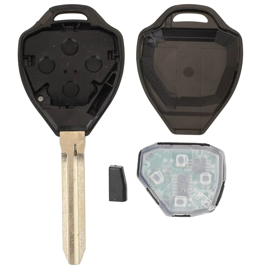 Jingyuqin Fernbedienung Autoschlüssel für Toyota Alphard 2005-2009, 314,3 MHz, 4D67 Chip, 3/4 Tasten, Schwarz - Bild 3