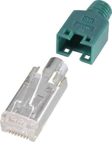 Hirose Electronic RJ45-Steckverbinder CAT5e HRS8GN10 geschirmt, 8P8C, Grün, 10 Stück - Bild 1