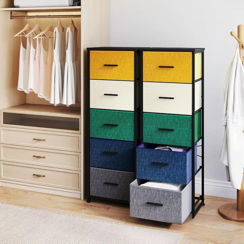 LIUSHADUOLA Wandmontierter Aufbewahrungsschrank mit Schubladen für Schlafzimmer und Wohnzimmer, Mehrfarbig - Bild 4