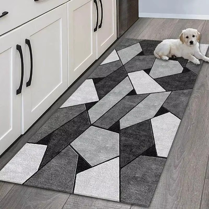VIKAMA Moderner geometrischer Teppich, weich und schallabsorbierend für Schlafzimmer und Flur, Rechteckig, Breite: 120 cm - Bild 1