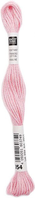Rico Design Sticktwist aus Baumwolle in Rosa, 8m - Bild 1