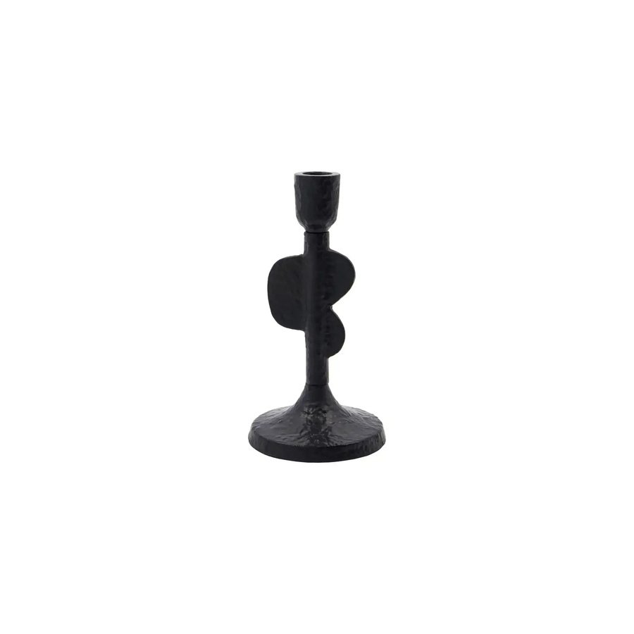 House Doctor Kerzenständer Donna aus Aluminium in Schwarz, Höhe: 20 cm - Bild 1