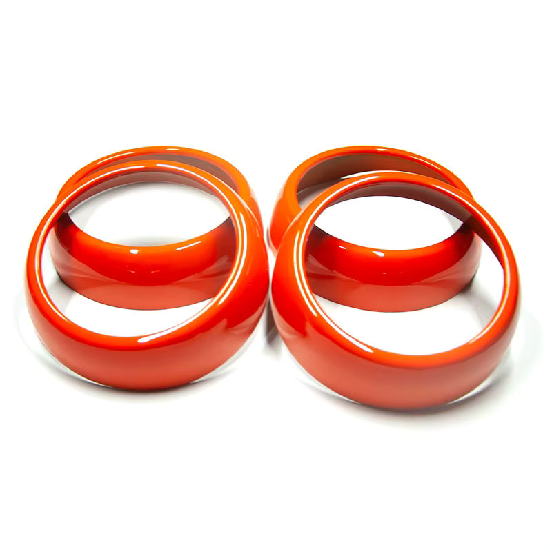 Kosero Auto Luftauslass Dekoration Abdeckung Ring Trim Streifen für Smart 453 Fortwo Forfour Innenmodifikation Zubehör, Bunt, ABS - Bild 5