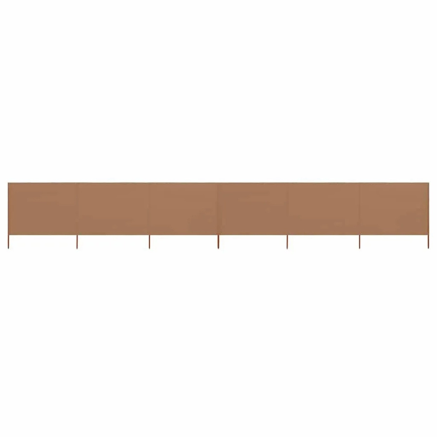 vidaXL 6-teiliger Windschutz Paravent aus Holz in Beige, B: 800 cm, H: 160 cm - Bild 2