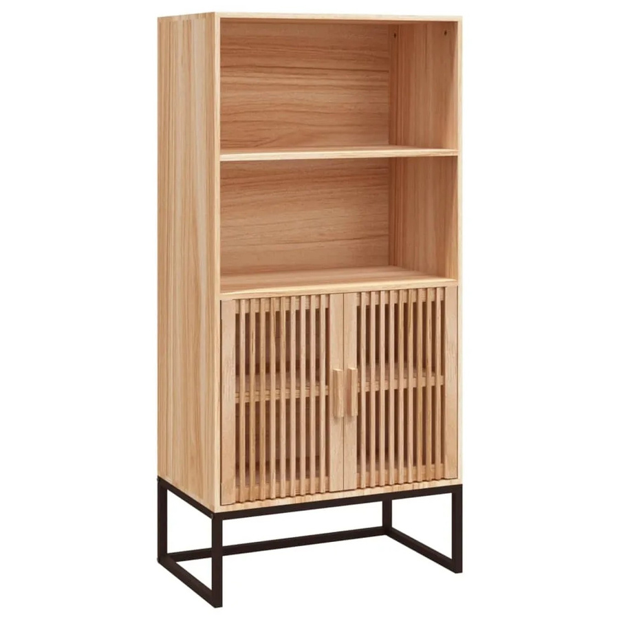 vidaXL Highboard in Braun aus Holzwerkstoff und Kiefernholz, B/T/H: 60 x 35 x 125 cm - Bild 2