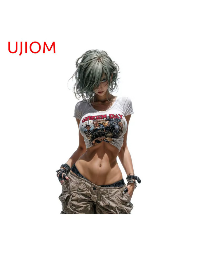 UJIOM Goth Girl Cooler Wandaufkleber, kreativer Aufkleber in Multicolour für Computergehäuse und Badezimmer - Bild 2