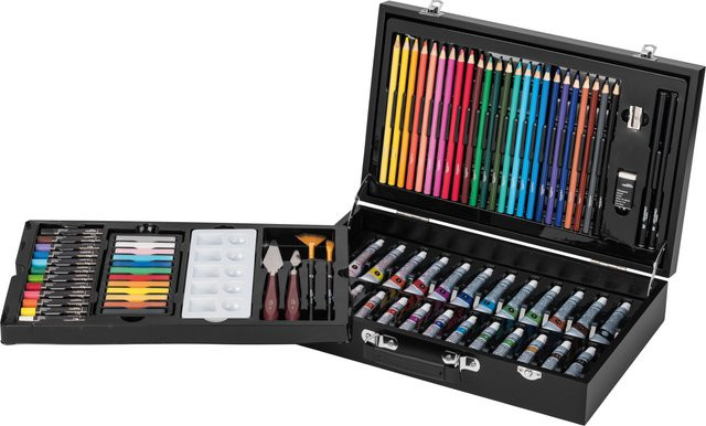 CRELANDO Malkoffer 81-teilig in Multicolor mit FSC-zertifizierten Inhalten - Bild 1