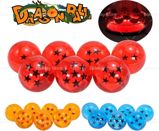 TAKARA TOMY Dragon Ball Z 1:1 Kristallkugel Set mit 7-Sterne-Bällen in Orange aus PVC - Bild 1