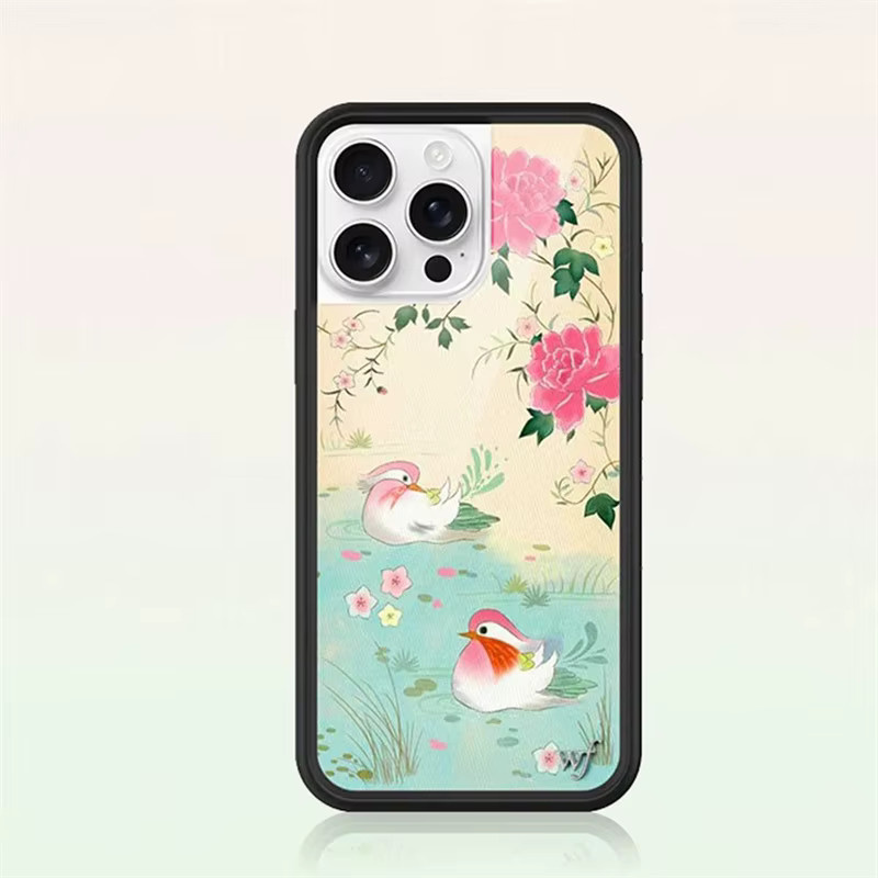Wildflower Lovers Lagoon Handyhülle für iPhone 17 16 15 14 13 12 Pro Max Plus in Multicolour mit Fashion Flower Lakeside Design und stoßfestem Schutz - Bild 2