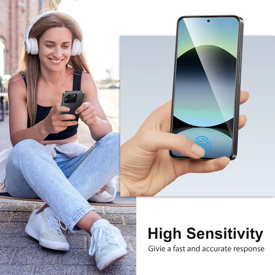 Xiaomi Displayschutzfolie aus gehärtetem Glas für Redmi Note 14, transparent und kratzfest - Bild 5