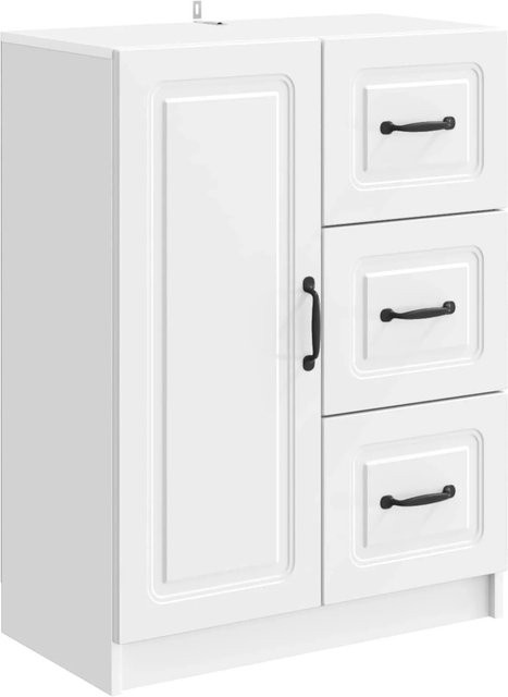vidaXL Sideboard modern in Hochglanz Weiß, B/T/H: 66 x 34,5 x 87 cm - Bild 1