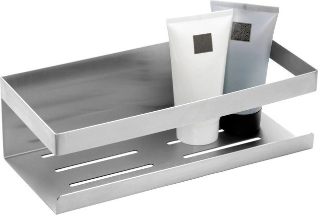 Schöner Wohnen Wandablage Meleto aus Edelstahl in Silber, matt, B: 25 cm, H: 8 cm - Bild 1