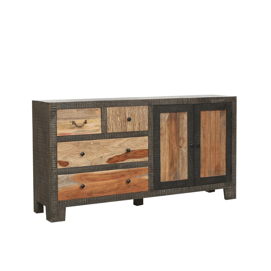 DELUKE Sideboard ERIK aus Mangoholz und Akazie, Mehrfarbig, B/T/H: 88 x 40 x 165 cm - Bild 2