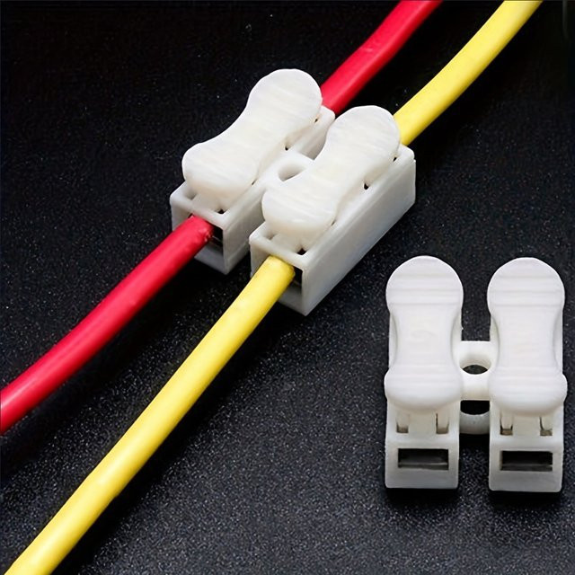 20 Stück ELECAPITAL 2-polige elektrische Kabelverbinder CH2 Quick Splice Lock Wire Terminals in Weiß - Bild 1