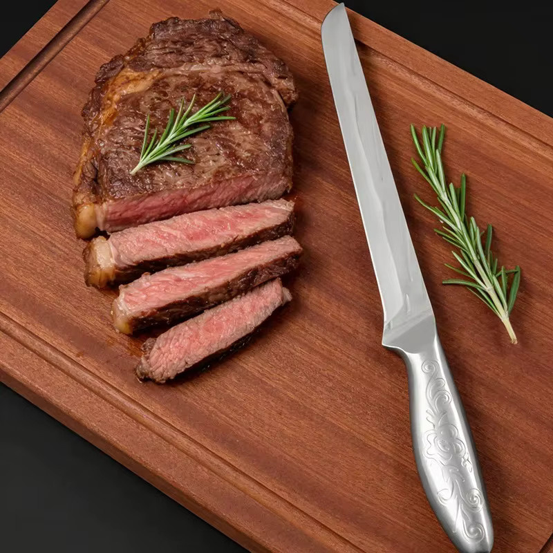 GuanQi Chefmesser aus Edelstahl in Silber für Fleisch, Obst, Gemüse und Fisch - Bild 4
