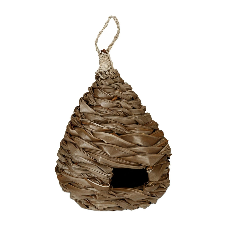 Relaxdays Vogelnest aus Kokosfaser und Abaca-Seil in Natur/Braun, Breite: 31 cm, Tiefe: 20 cm - Bild 2