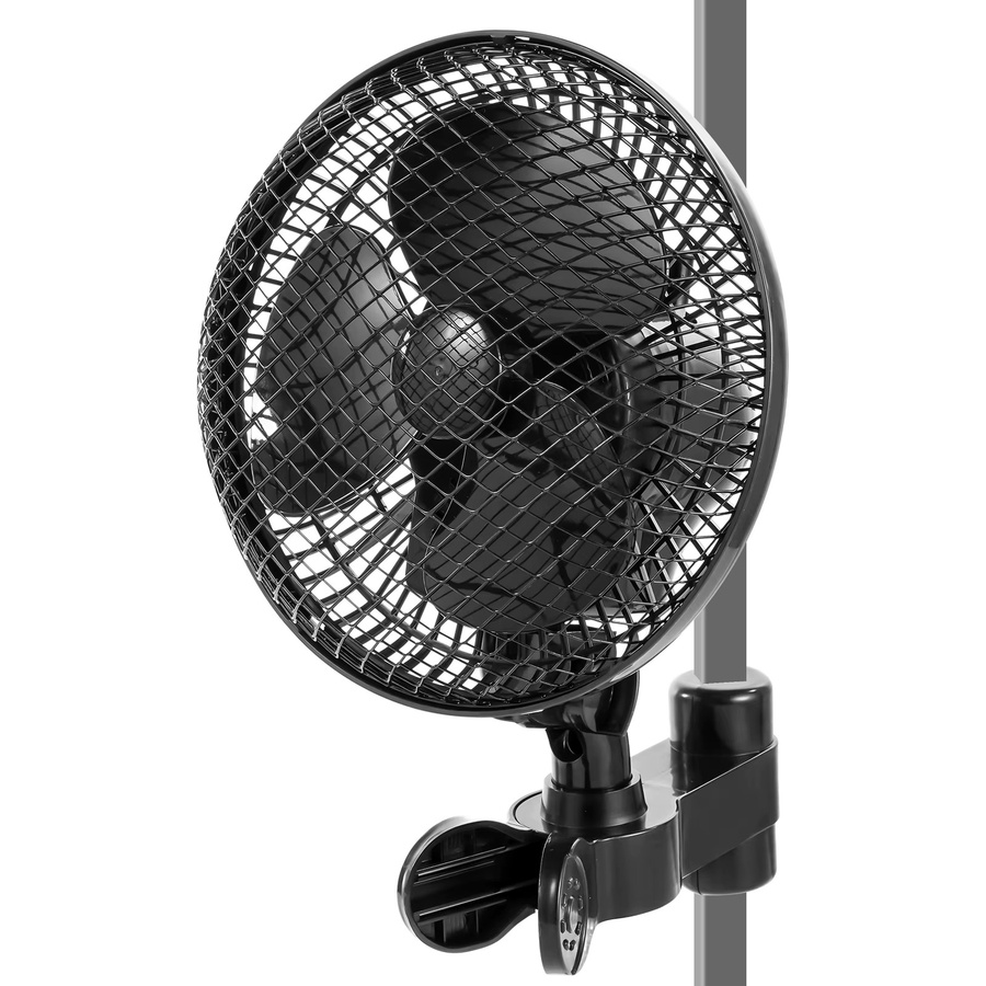 Schwenkbarer Grow Tent Clip-Ventilator in Schwarz für Hydroponik und Pflanzenwachstum mit Oszillation - Bild 7