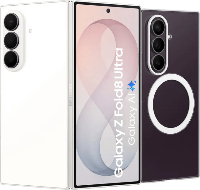 Samsung Galaxy Z Fold8 Ultra 512GB Weiß 5G mit Carbon Backcover Magnet Schwarz - Bild 1