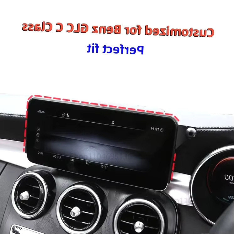 Handyhalterung für Mercedes Benz GLC (2016-2022) und C-Klasse W205 (2015-2020) in Schwarz - Bild 4