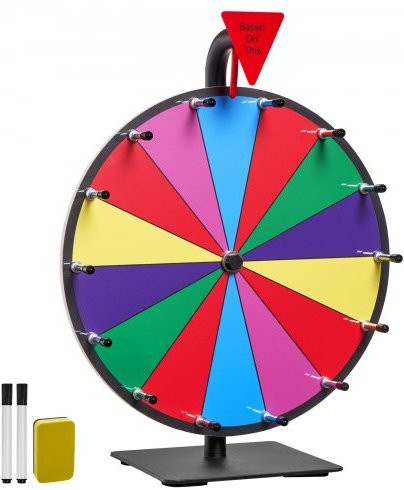 VEVOR Glücksrad Drehrad mit Ständer, 14 Slots, 6 Farben - Bild 1