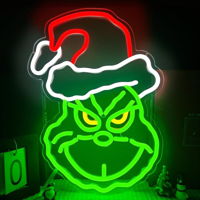 LED Weihnachts-Neonschild Multicolour zur Wanddekoration für Schlafzimmer, Wohnzimmer und Kinderzimmer mit USB-Anschluss - Bild 1