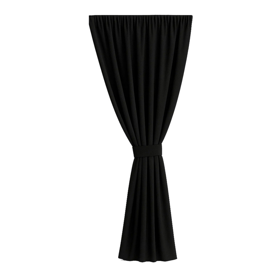 Setgarden Outdoor Vorhang für den Balkon, semi-transparent, Schwarz, Breite: 155 cm, Höhe: 240 cm - Bild 2