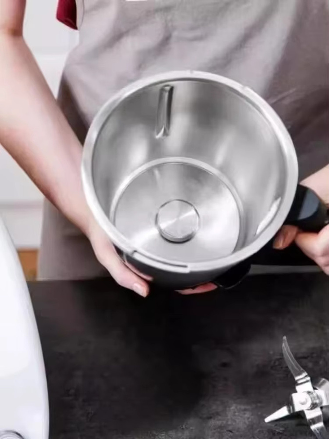 Vorwerk Haupttopfstopfen für Thermomix TM5 Slow Cooker mit Klingenloch und Verschlusskappe in Silber - Bild 3