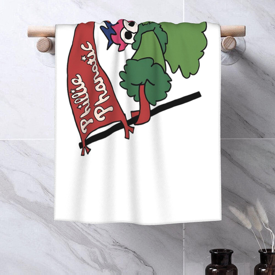 Phillie Phanatic Gesichtstuch aus Baumwolle, weiß, B: 40 cm, H: 60 cm - Bild 2