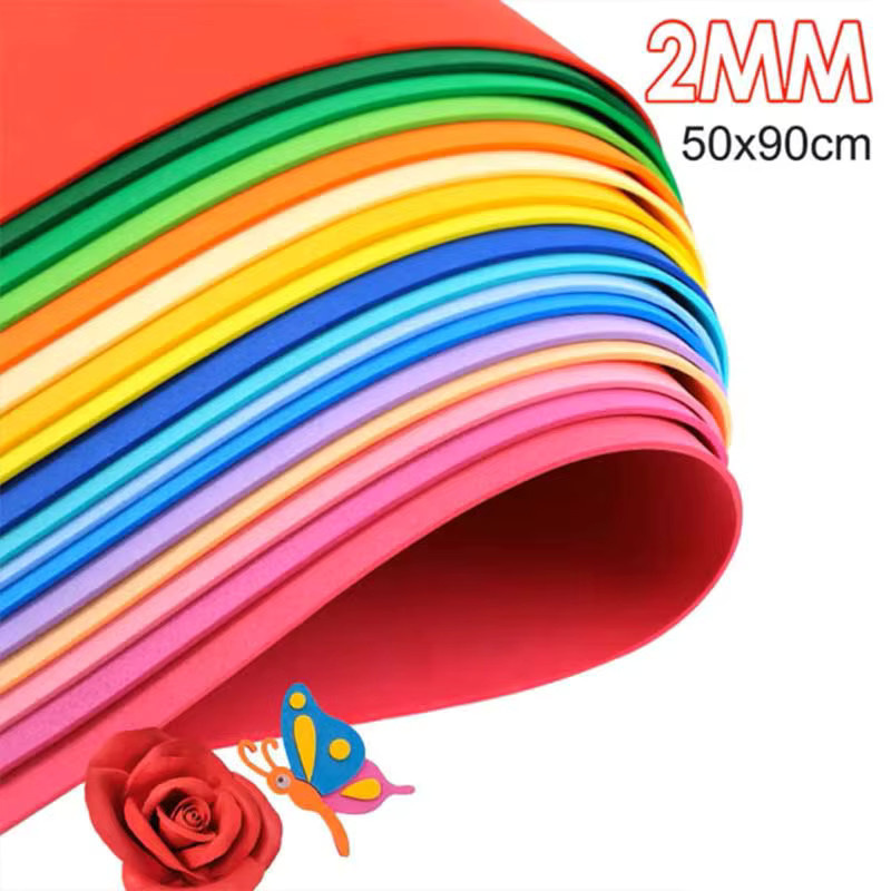 Bunte EVA-Schaumstoffplatten für Cosplay und DIY-Bastelprojekte, 2mm Dicke, B/H: 90 x 50 cm, Orange und Multicolour - Bild 6