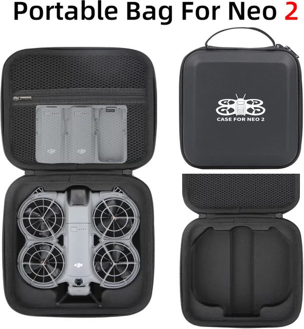 DJI Neo 2 Hartschalen-Handtasche, wasserdicht und kratzfest, schwarzer Reise-Aufbewahrungskoffer für deine Drohne - Bild 1