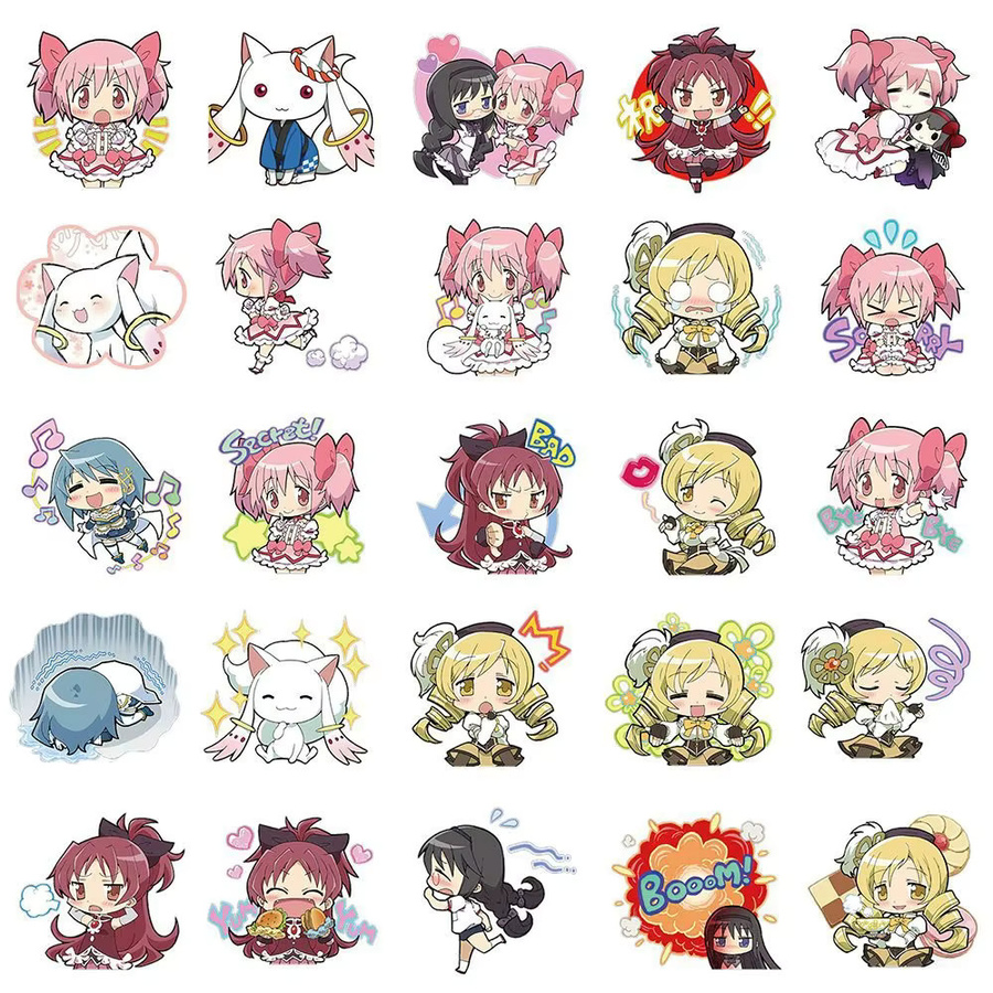 Bandai Puella Magi Madoka Magica Aufkleber, 48-teiliges Set, bunt - Bild 4