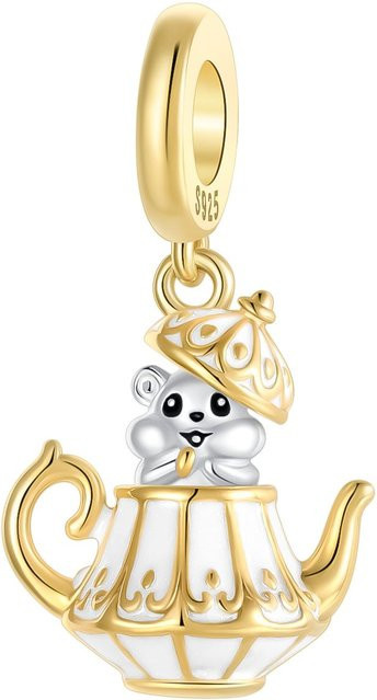 Anhänger Goldhamster Teekanne, Kupfer, Gold, Damen - Bild 1