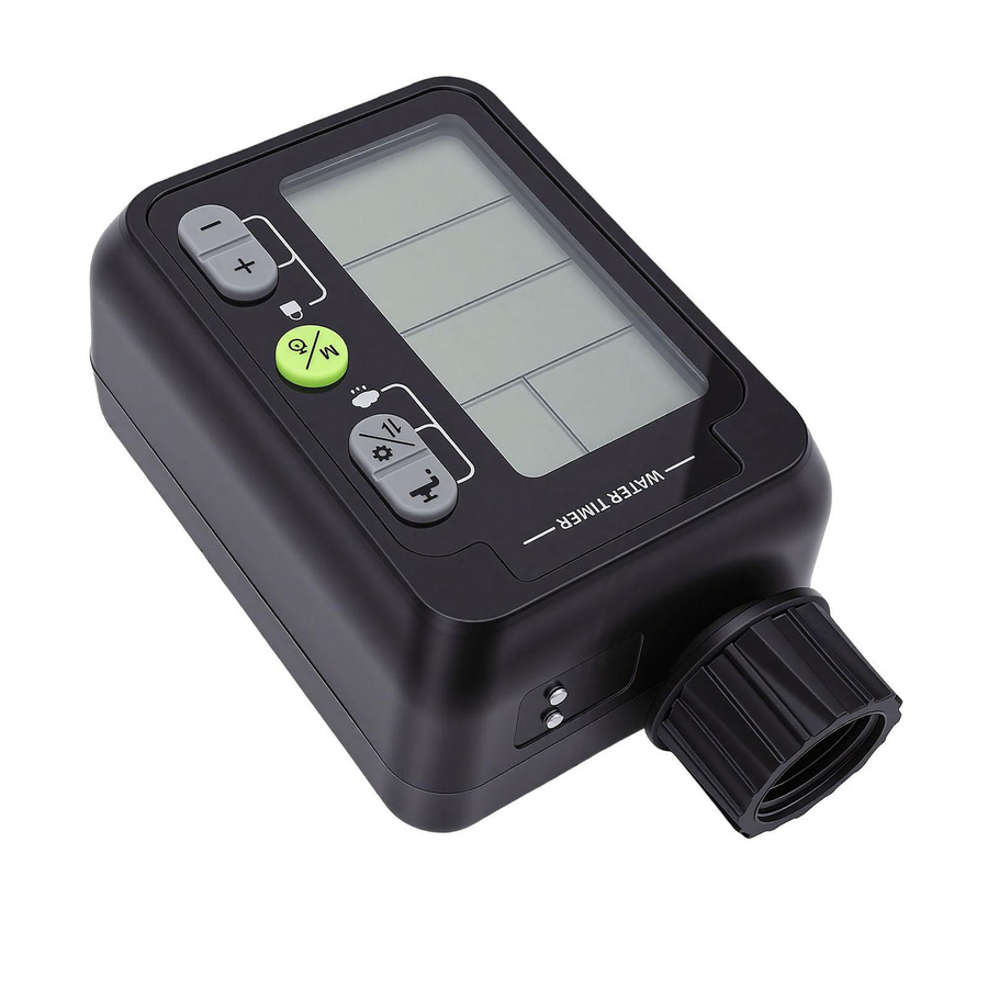 Fishine Bewässerungszeitschaltuhr mit LCD-Display, wasserdichter Wasserdurchflussmesser mit Regensperre und 9 programmierbaren Modi für Garten und Rasen - Bild 2