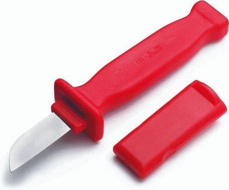 Cimco VDE-Kabelmesser mit gerader Edelstahlklinge in Rot 120042 - Bild 1