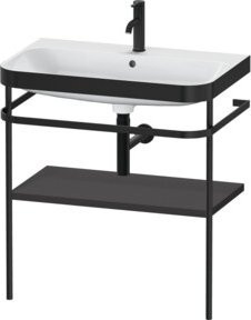 Duravit Möbelwaschtisch-Kombi Happy D.2 Plus in Graphit Matt mit Konsole, B/T: 77,5 x 49 cm, Höhe: 85 cm - Bild 1