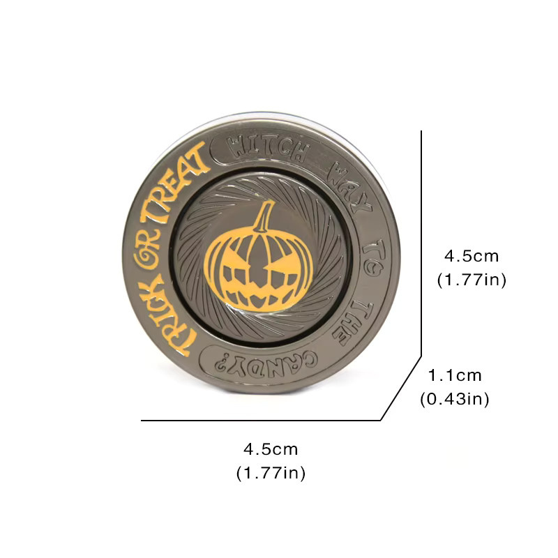 AHHLCLT Mehrfarbiger böser Kürbis Zappeln Spinner, magnetischer Metall Hand Spinner, Stressabbau Spielzeug - Bild 3