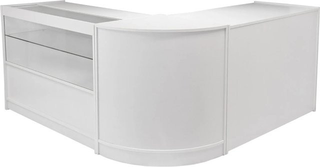 MonsterShop Draco A1200 C1200 Glas Tisch in Brilliant-Weiß B/T/H: 120 x 90 x 147 cm - Bild 1