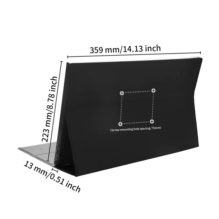 SOYO Tragbarer Monitor SY15FN60 15,6 Zoll FHD 1080P Ultra-Slim IPS-Display in Schwarz mit USB-C und HDMI für Smartphone, Xbox und PS5 - Bild 2