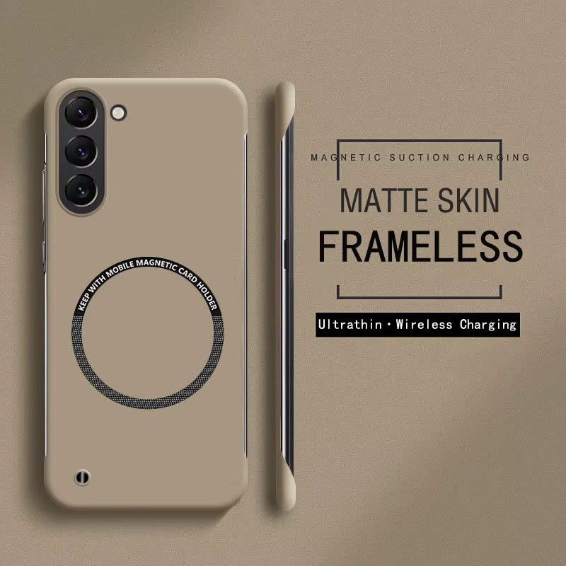Magnetische Slim-Hülle für Samsung S22 S23 S24 S25 FE Edge S26 Ultra Plus mit MagSafe Unterstützung, Mattes PC Material, Farbe: Grün - Bild 2