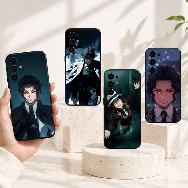 Demon Slayer Muzan Kibutsuji Handyhülle aus weichem Silikon für Samsung Galaxy S25 S24 S23 S22 S21 S20 Ultra Plus FE in Schwarz - Bild 1