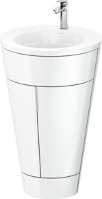 Duravit Waschtischunterschrank Starck 1 c-bonded Set in Weiß, Wandmontage mit Innenbeleuchtung, B/T/H: 56 x 60,5 x 86,4 cm - Bild 1