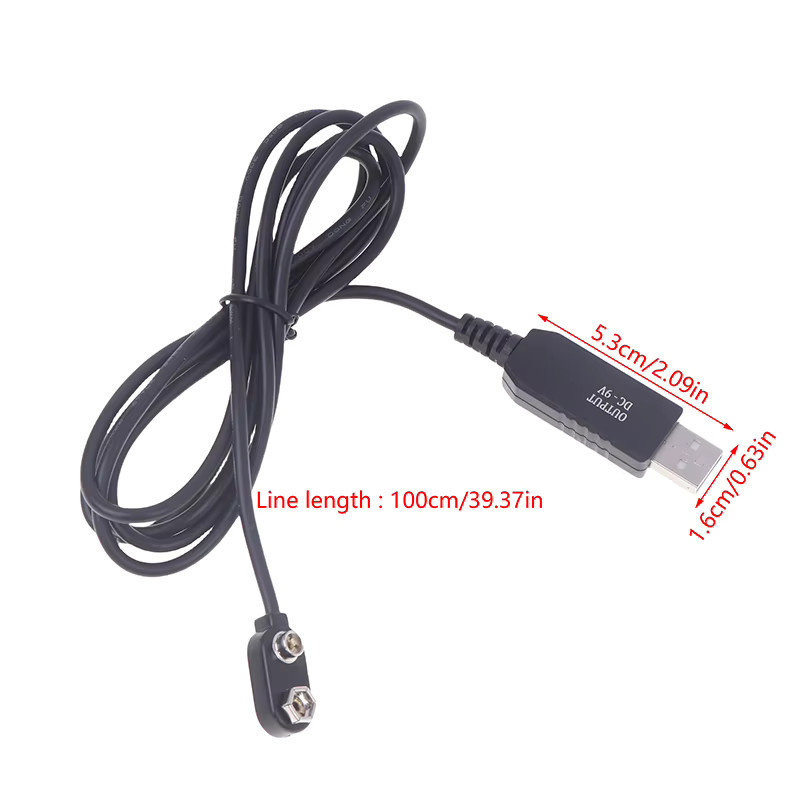 JETTING USB-C zu 9V Batterie-Ersatz Kabel Konverter Stromregler in Schwarz - Bild 2