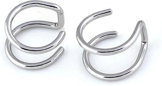 SILVERHOO Ohrclip, Edelstahl, Silber, Unisex - Bild 1