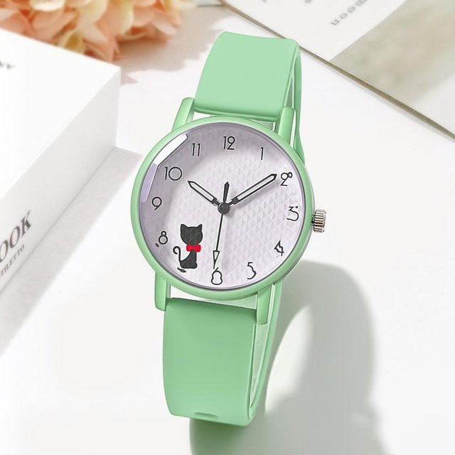 Armbanduhr Quarz, Silikonarmband, Weiß, 32 mm, Damen - Bild 1