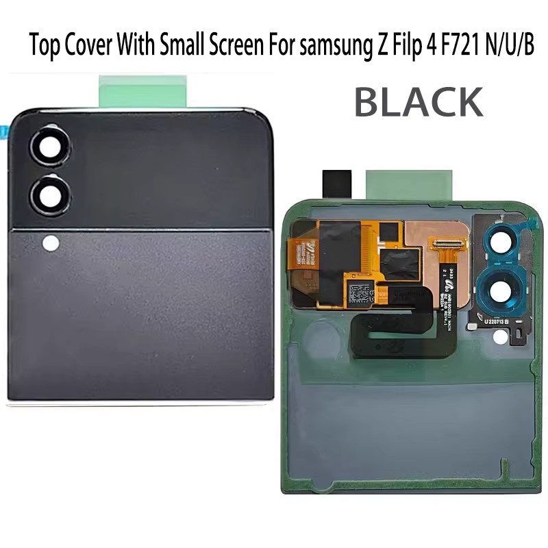 Samsung Galaxy Z Flip 4 Ersatzgehäuse mit hinterer Glasabdeckung und kleinem LCD-Außenbildschirm in Blau (Modell F721 N/U/B) - Bild 2