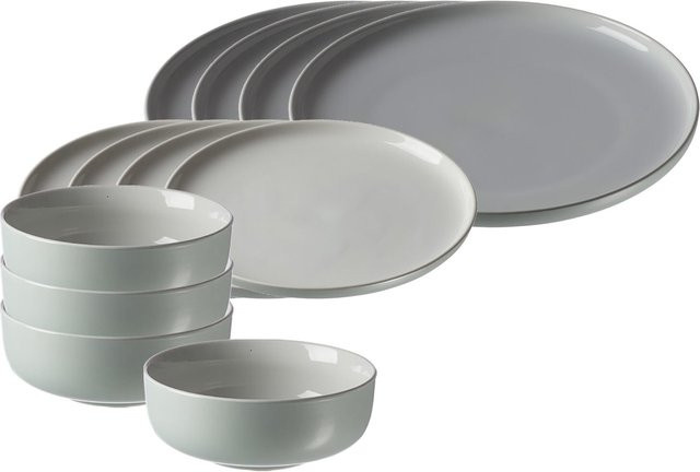 Ritzenhoff & Breker Basic-Set Jasper 12er Set Dinner Service aus Keramik in Grau - Bild 1