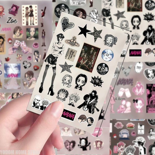 8 Stück Anime NANA Aufkleber Komatsu Süßes Mädchen für Scrapbooking, Telefon und Wasserflaschen, Mehrfarbig - Bild 1